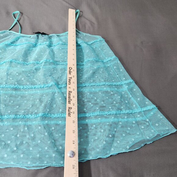 Victoria's Secret Lingerie Women's Large Sexy Little Things Sheer Baby Doll Blue - Picture 10 of 10